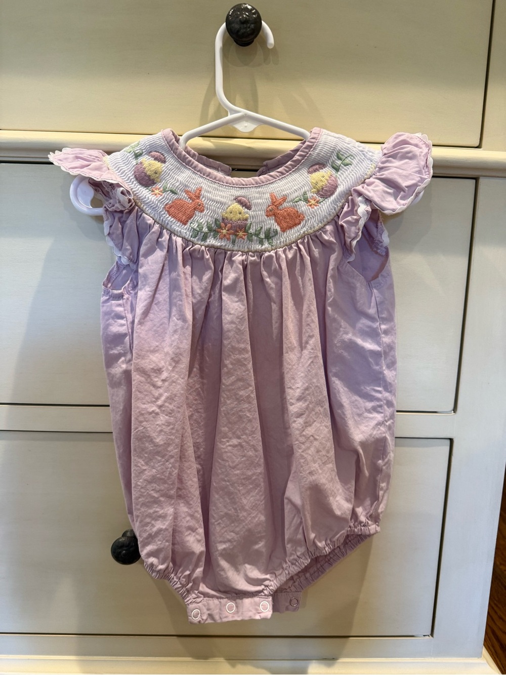 Lilac Smocked Bubble One-Piece for Kids